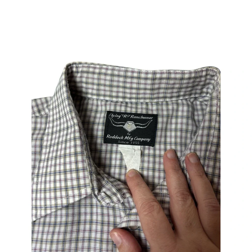 Flying R Ranchwear Shirt‎ Mens XXL Vintage Pearl Snap Western *SEE MEASUREMENTS*
